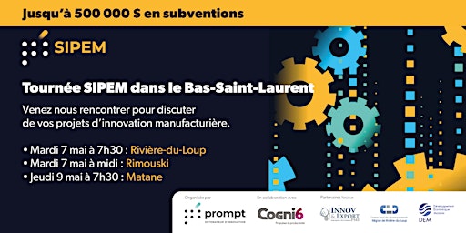 Imagem principal do evento Tournée du Bas-Saint-Laurent du programme SIPEM (Rivière-du-Loup)