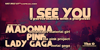 Primaire afbeelding van NEW DATE & VENUE! PINK, MADONNA, LADY GAGA band tributes - ONE NIGHT ONLY!