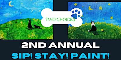 Imagem principal do evento Sip! Stay! Paint!  Painting Party for Holmes County Dog Wardens