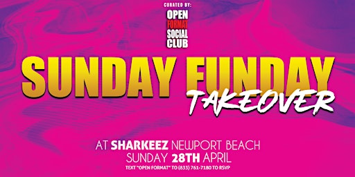 Imagem principal do evento Sunday Funday Takeover - Curated by Open Format Social Club