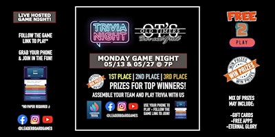 Image principale de Trivia Night | Old Timers Bar & Grill - Sedro-Woolley WA - MON 7p