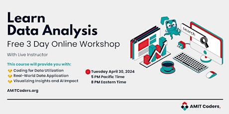 Free 3 Day Online Introduction Workshop on Data Analysis