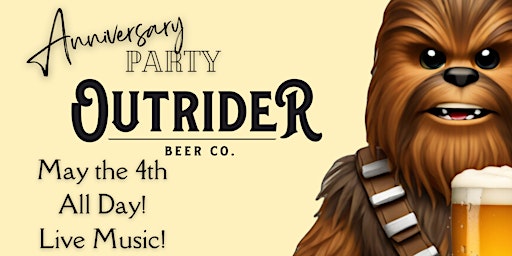 Imagem principal do evento Outrider Beer Company 1st Anniversary Party