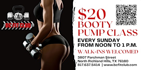 $20 Booty Pump Class: Sculpt Your Curves with BC Fit Club
