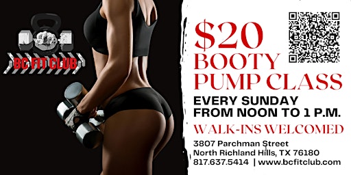 $20 Booty Pump Class: Sculpt Your Curves with BC Fit Club primary image
