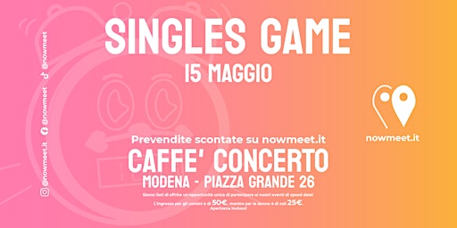 Imagem principal do evento Evento per Single - Caffè Concerto - Modena - nowmeet