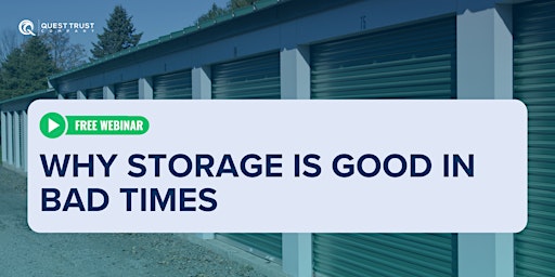 Imagem principal do evento Why Storage is Good in Bad Times