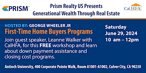 Image principale de First-Time Homebuyer Event with CalHFA