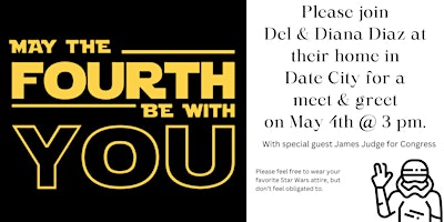 May The 4th Party at the home of Del and Diana Diaz primary image