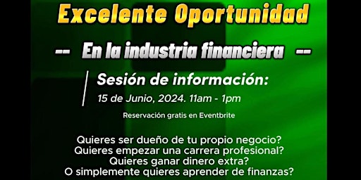 Hauptbild für Excelente Oportunidad en la Industria Financiera