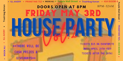 Imagem principal do evento A.P.E. Presents House Party Vol. 2 - Trashbag Konan