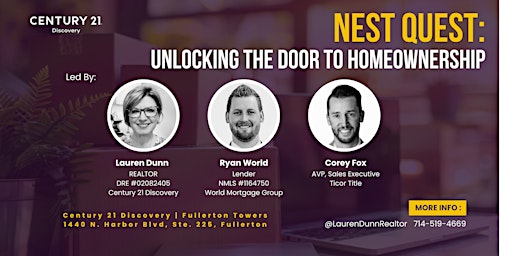 Imagem principal do evento Nest Quest: Unlocking the Door to Homeownership