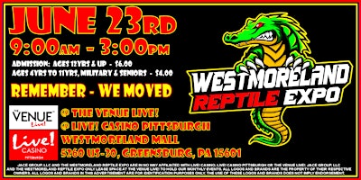 Imagem principal do evento Westmoreland Reptile Expo