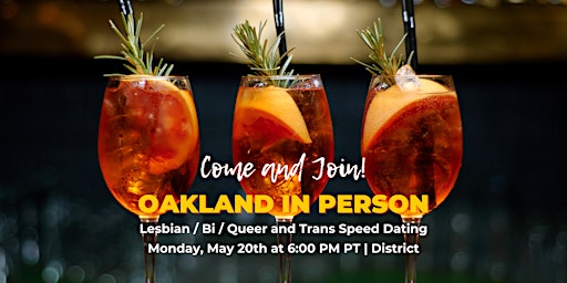 Primaire afbeelding van Oakland In Person Lesbian / Bi / Queer and Trans Speed Dating
