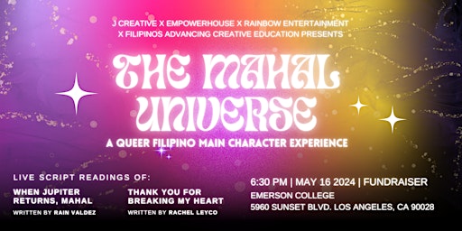 THE MAHAL UNIVERSE: A Queer Filipino Main Character Experience! primary image