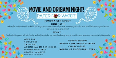 Image principale de Movie and Origami Night (Parents Night Out)