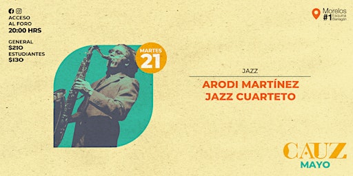 Imagem principal do evento Arodi Martínez Jazz Cuarteto