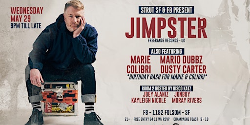 Imagem principal do evento STRUT SF & F8 Present Jimpster