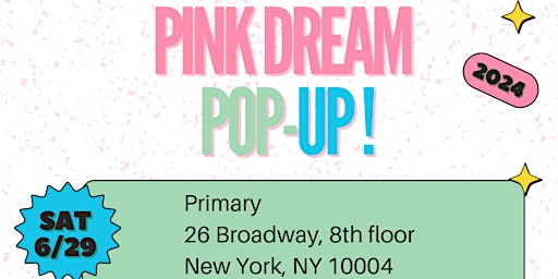 Imagem principal do evento Pink Dream Agency's Pop-Up