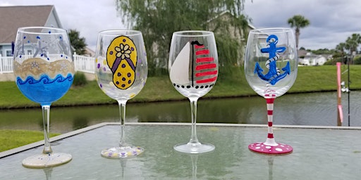 Image principale de Wine, Nibbles & Scribble.... It's a paint & sip paint your own wine glass