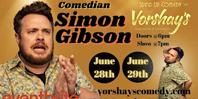 Image principale de Simon Gibson live at Vorshay's!