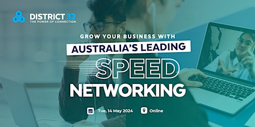 Hauptbild für Australia’s Leading Speed Networking Event – Online – Tue 14 May
