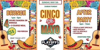Cinco De Mayo Brunch and After Party at Playoffs  Lounge primary image