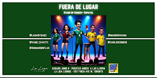 Imagem principal do evento Fuera de Lugar - Stand Up comedy en Español