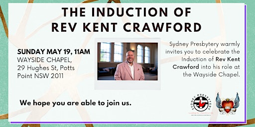 Imagem principal do evento The Induction of Rev Kent Crawford