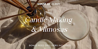 Image principale de Candle Making & Mimosas- Soy Candles & Diffusers