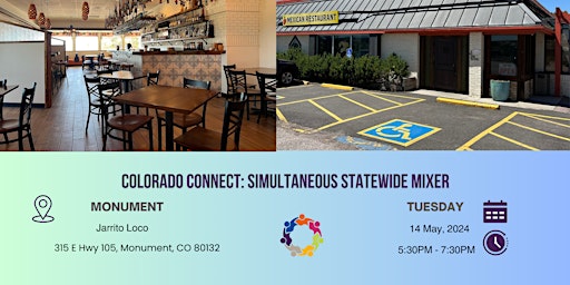 Imagem principal de WLCO: Colorado Connect: Simultaneous Statewide Mixer. Monument Location.
