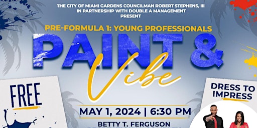 Hauptbild für Miami Gardens Pre-Formula 1: Young Professionals Paint & Vibe