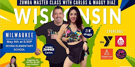 Primaire afbeelding van Zumba® Master Class with Carlos and Maggy Diaz - Milwaukee