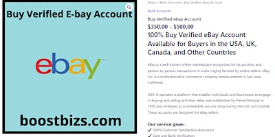 Hauptbild für Buy Verified eBay Account Available for Buyers in the USA, UK, Canada, and Other Countries