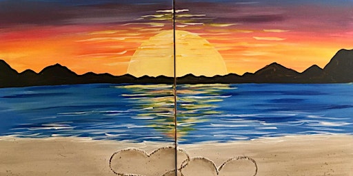 Primaire afbeelding van Romance on the Beach Date Night - Paint and Sip by Classpop!™