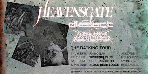 Imagem principal do evento Heavensgate 'The Ratking' Australian Tour