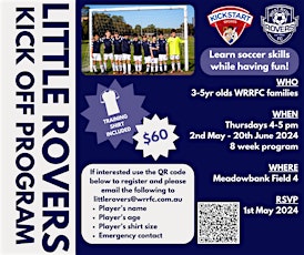 Little Rovers Kick Off Program (2nd May - 20th June 2024)