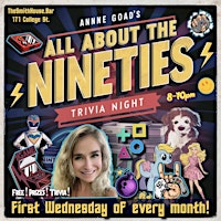 Primaire afbeelding van ALL ABOUT THE NINETIES TRIVIA w/ ANNE GOAD