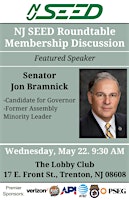 Primaire afbeelding van NJ SEED Roundtable Membership Discussion w/ Senator Jon Bramnick