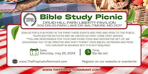 Imagem principal do evento TPR: Bible Study Picnic