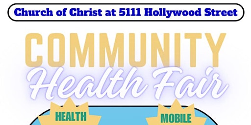 Image principale de COMMUNITY HEALTH FAIR ONLINE REGISTRATION | CHURCH OF CHRIST AT 5111