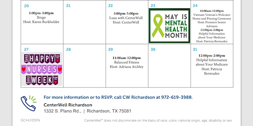 Immagine principale di CenterWell Richardson Presents - "Helpful Information about Your Medicare" 