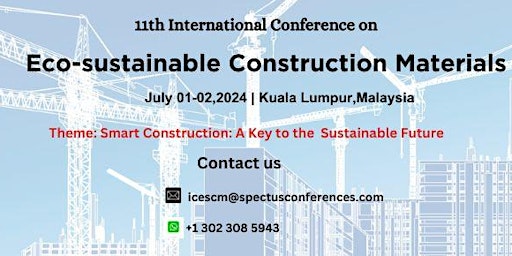 Image principale de 11th International conference on Eco-Sustainable Construction Materials