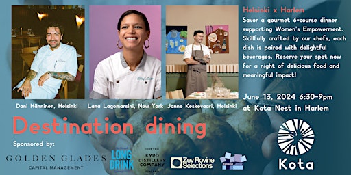 Imagem principal do evento Destination Dining - Helsinki x Harlem Nordic Fusion Dinner