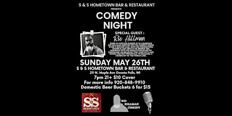 S & S Hometown Bar & Restaurant Comedy Night: Rio Hillman