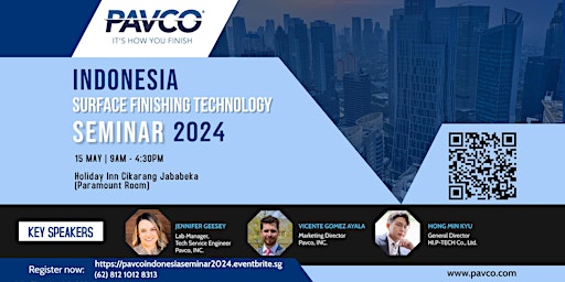 Imagem principal do evento Pavco Surface Finishing Technology Seminar 2024 - Indonesia