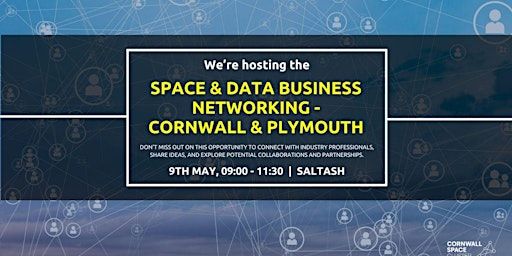 Imagem principal do evento Space & Data business networking - Cornwall & Plymouth
