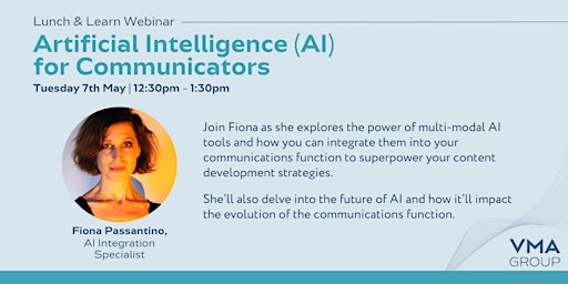 AI for Communicators | Lunch & Learn Webinar | VMA GROUP primary image