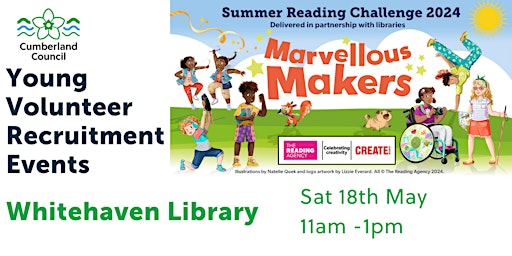 Primaire afbeelding van Summer Reading Challenge Young Volunteers Event at Whitehaven Library