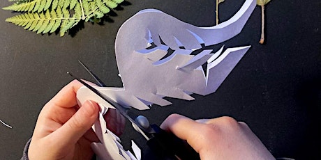 Drawing with Scissors and Nature Prints